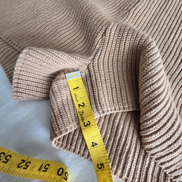 Le Lis Ribbed Knit Sweater Romper Collared Button Front Cozy Neutral Coastal Sm - Picture 6 of 11